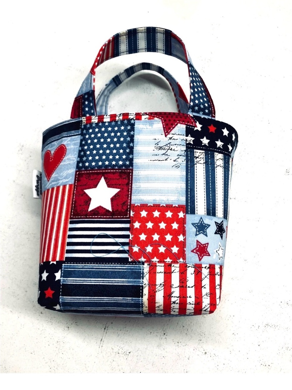 Patchwork Star Mini Tote - Red, White & Blue